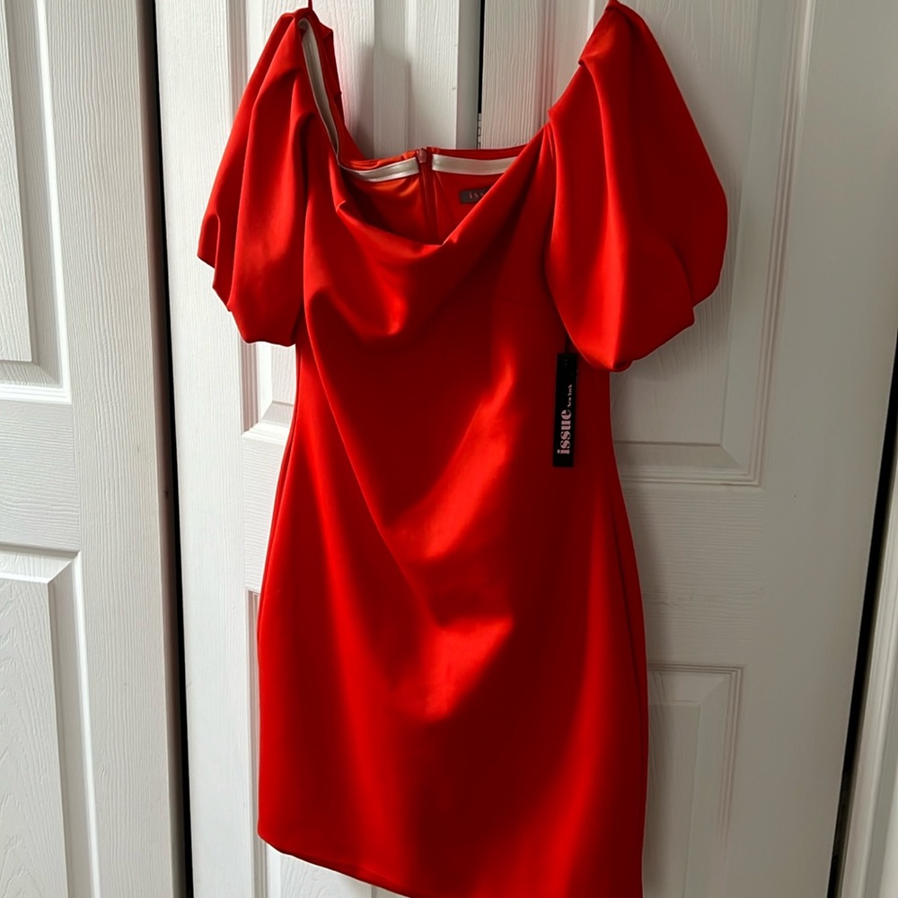 Issue New York bodycon Bubbly Mini Dress size m red NWT